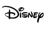 Disney logo in black text with cursive lettering on white background