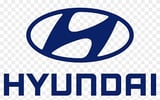 Hyundai logo featuring a stylized H symbol in dark blue with the company name below